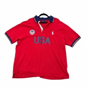 Polo Ralph Lauren USA Red Logo Polo Shirt Men’s 2XB Oversized